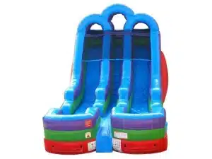 Foot Double Lane Inflatable Water Slide